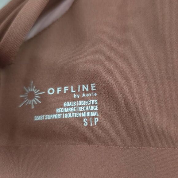 Offline by Aerie Women's Size Small Brown Crossback Bralette - Picture 3 of 4